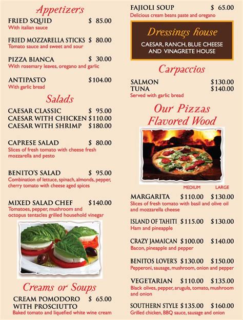 Home; About Us; Careers; Blog; Pizza Near Me. . Benitos italian cafe pizzeria menu